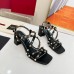 Valentino Rockstud Sandals 60MM with Straps in Black Leather Valentino Rockstud Sandals 60MM with Straps in Black Leather