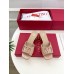 Valentino VLogo Slide Sandals 60mm in Rose Cannelle Patent Leather Valentino VLogo Slide Sandals 60mm in Rose Cannelle Patent Leather
