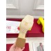 Valentino VLogo Cut-out Slide Sandals 60mm in Yellow Leather
