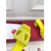 Valentino VLogo Cut-out Slide Sandals 60mm in Yellow Leather