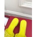 Valentino VLogo Cut-out Slide Sandals 60mm in Yellow Leather