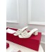 Valentino VLogo Cut-out Slide Sandals 60mm in White Leather Valentino VLogo Cut-out Slide Sandals 60mm in White Leather