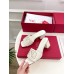 Valentino VLogo Cut-out Slide Sandals 60mm in White Leather Valentino VLogo Cut-out Slide Sandals 60mm in White Leather