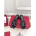 Valentino VLogo Cut-out Slide Sandals 60mm in Black Leather Valentino VLogo Cut-out Slide Sandals 60mm in Black Leather