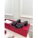 Valentino VLogo Cut-out Slide Sandals 60mm in Black Leather Valentino VLogo Cut-out Slide Sandals 60mm in Black Leather