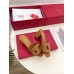 Valentino VLogo Cut-out Slide Sandals 60mm in Brown Leather