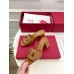 Valentino VLogo Cut-out Slide Sandals 60mm in Brown Leather