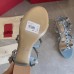 Valentino Rockstud Ankle Strap Sandals 60mm In Blue Calfskin Valentino Rockstud Ankle Strap Sandals 60mm In Blue Calfskin