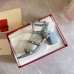 Valentino Rockstud Ankle Strap Sandals 60mm In Blue Calfskin Valentino Rockstud Ankle Strap Sandals 60mm In Blue Calfskin