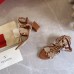 Valentino Rockstud Ankle Strap Sandals 60mm In Brown Calfskin Valentino Rockstud Ankle Strap Sandals 60mm In Brown Calfskin