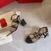 Valentino Rockstud Ankle Strap Sandals 60mm In Black Calfskin Valentino Rockstud Ankle Strap Sandals 60mm In Black Calfskin