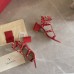 Valentino Rockstud Ankle Strap Sandals 60mm In Red Calfskin Valentino Rockstud Ankle Strap Sandals 60mm In Red Calfskin