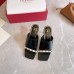 Valentino Black Rockstud Slide Sandals With Sculpted Heel Valentino Black Rockstud Slide Sandals With Sculpted Heel