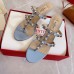 Valentino Rockstud Flip Flop Sandals 50mm In Blue Calfskin Valentino Rockstud Flip Flop Sandals 50mm In Blue Calfskin