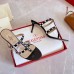 Valentino Rockstud Flip Flop Sandals 50mm In Black Calfskin Valentino Rockstud Flip Flop Sandals 50mm In Black Calfskin