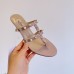 Valentino Rockstud Flip Flop Sandals 50mm In Poudre Calfskin Valentino Rockstud Flip Flop Sandals 50mm In Poudre Calfskin