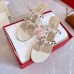 Valentino Rockstud Flip Flop Sandals 50mm In White Calfskin Valentino Rockstud Flip Flop Sandals 50mm In White Calfskin