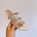 Valentino Rockstud Flip Flop Sandals 50mm In White Calfskin Valentino Rockstud Flip Flop Sandals 50mm In White Calfskin