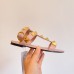Valentino Roman Stud Flat Sandals In Rose Cannelle Calfskin