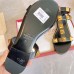 Valentino Roman Stud Flat Sandals In Black Calfskin Valentino Roman Stud Flat Sandals In Black Calfskin