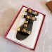 Valentino Roman Stud Flat Sandals In Black Calfskin Valentino Roman Stud Flat Sandals In Black Calfskin