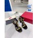 Valentino Roman Stud Sandals 90mm In Black Calfskin