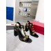 Valentino Roman Stud Sandals 90mm In Black Calfskin