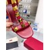 Valentino Roman Stud Sandals 90mm In Red Calfskin