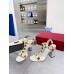 Valentino Roman Stud Sandals 90mm In White Calfskin Valentino Roman Stud Sandals 90mm In White Calfskin
