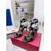 Valentino Roman Stud Sandals 100mm In Black Calfskin