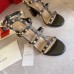 Valentino Rockstud Ankle Strap Sandals 90mm In Black Calfskin Valentino Rockstud Ankle Strap Sandals 90mm In Black Calfskin