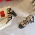 Valentino Rockstud Ankle Strap Sandals 90mm In Black Calfskin Valentino Rockstud Ankle Strap Sandals 90mm In Black Calfskin