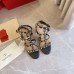 Valentino Rockstud Ankle Strap Sandals 90mm In Black Calfskin Valentino Rockstud Ankle Strap Sandals 90mm In Black Calfskin