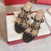Valentino Rockstud Slide Sandals 60mm In Black Calfskin Valentino Rockstud Slide Sandals 60mm In Black Calfskin