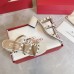 Valentino Rockstud Slide Sandals 60mm In White Calfskin Valentino Rockstud Slide Sandals 60mm In White Calfskin