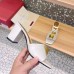 Valentino One Stud Slide Sandals 60mm In White Calfskin Valentino One Stud Slide Sandals 60mm In White Calfskin