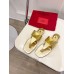 Valentino One Stud Flat Thong Sandals In Gold Metallic Leather Valentino One Stud Flat Thong Sandals In Gold Metallic Leather
