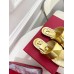 Valentino One Stud Flat Thong Sandals In Gold Metallic Leather Valentino One Stud Flat Thong Sandals In Gold Metallic Leather