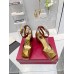 Valentino One Stud Sandals 90mm In Brown Calfskin Valentino One Stud Sandals 90mm In Brown Calfskin