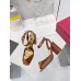 Valentino One Stud Sandals 90mm In Brown Calfskin Valentino One Stud Sandals 90mm In Brown Calfskin