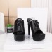 Versace La Medusa Platform Mules In Black Calfskin Versace La Medusa Platform Mules In Black Calfskin