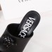 Versace La Medusa Platform Mules In Black Calfskin Versace La Medusa Platform Mules In Black Calfskin