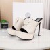 Versace La Medusa Platform Mules In White Calfskin Versace La Medusa Platform Mules In White Calfskin