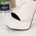 Versace La Medusa Platform Mules In White Calfskin Versace La Medusa Platform Mules In White Calfskin