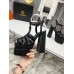 Versace La Medusa Platform Sandals In Black Calfskin Versace La Medusa Platform Sandals In Black Calfskin