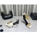 Versace Medusa Chain Sandals 110mm In White Leather Versace Medusa Chain Sandals 110mm In White Leather
