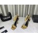 Versace Medusa Chain Sandals 110mm In Gold Leather Versace Medusa Chain Sandals 110mm In Gold Leather