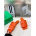 Bottega Veneta Patch Flat Slides In Orange Lambskin Bottega Veneta Patch Flat Slides In Orange Lambskin