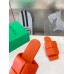 Bottega Veneta Patch Flat Slides In Orange Lambskin Bottega Veneta Patch Flat Slides In Orange Lambskin