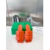 Bottega Veneta Patch Flat Slides In Orange Lambskin Bottega Veneta Patch Flat Slides In Orange Lambskin